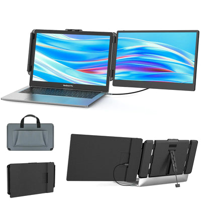 FLYTOCCA 14 Laptop Screen Extender Portable Monitor Laptop Monitor 1080P FHD Laptop Monitor Extender Plug and Play No Driver for 13”-17.3” Laptop Supports Wins/Mac/Android/Switch