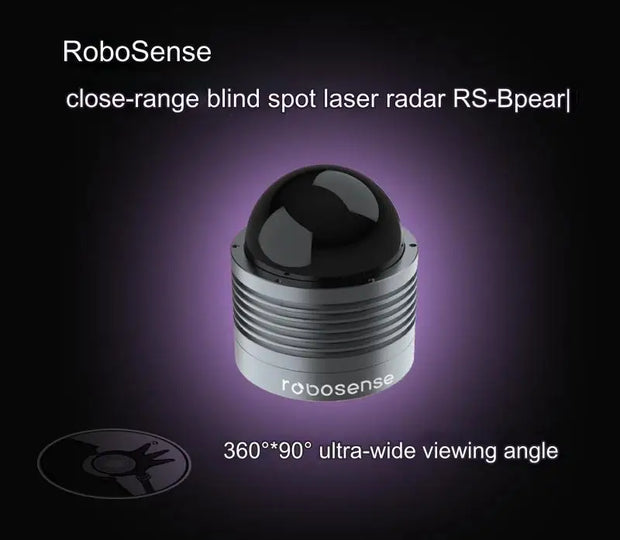 Hemispherical ultra-wide field of view, short-range blind-spot-filling LiDAR.RoboSense Bpearl LiDAR